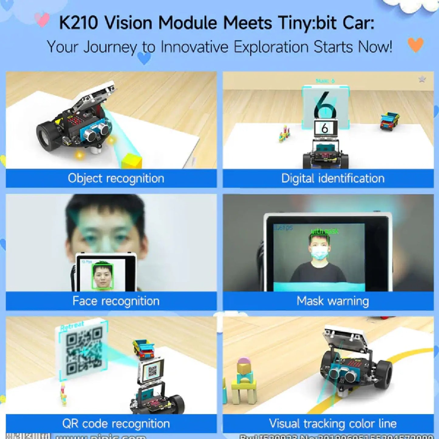 Tiny:bit Pro AI Visual Robot Car – Standard & Expansion Kit (With/Without BBC Micro:bit)