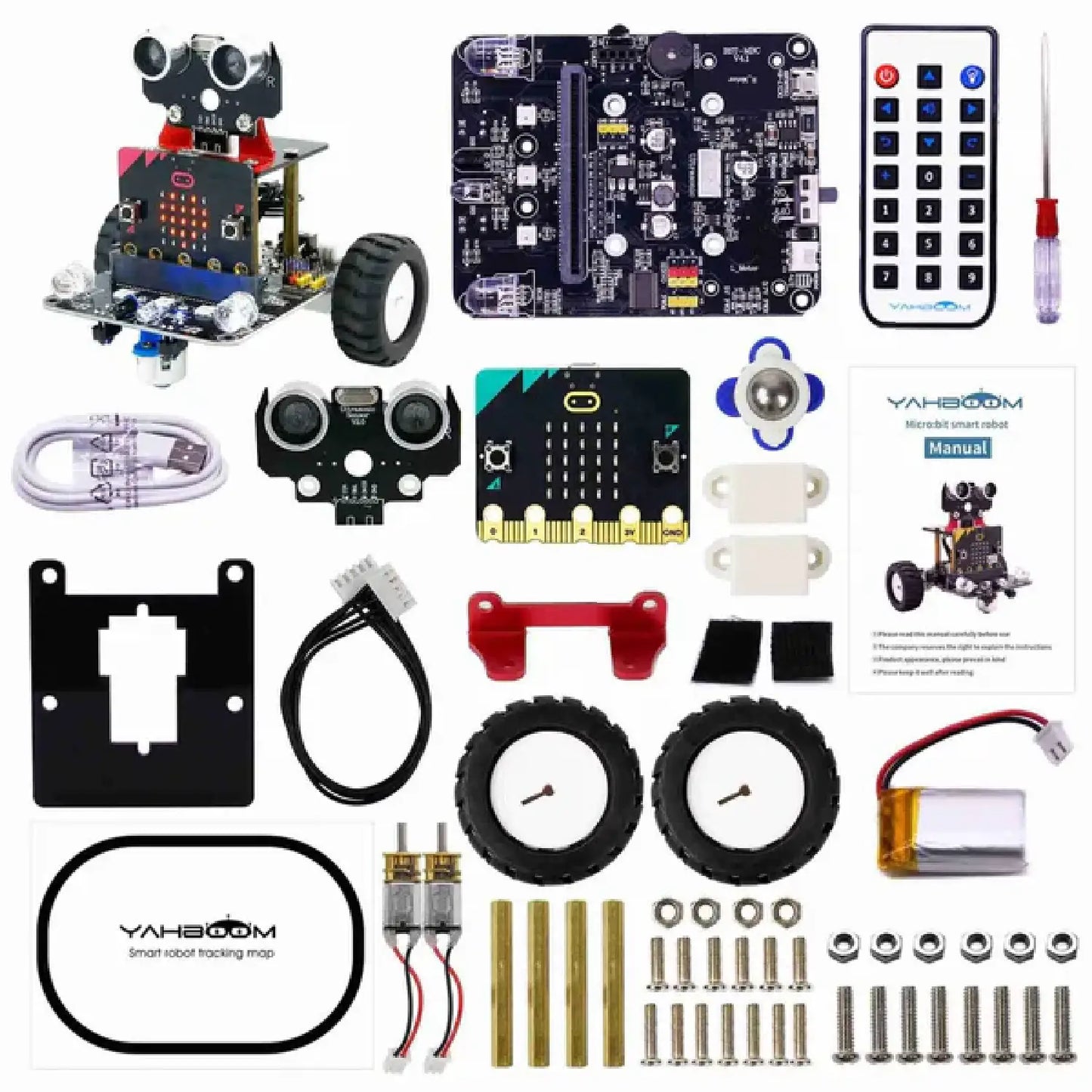 Micro:bit Smart Robot Car BitBot – IR & App Control | 2WD RC Kit V2/V1.5