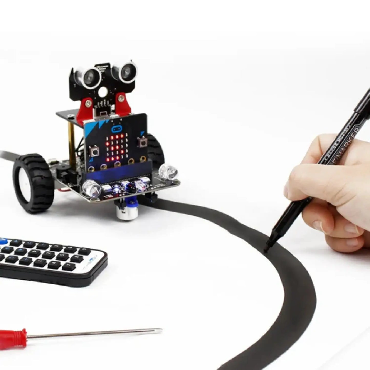 Micro:bit Smart Robot Car BitBot – IR & App Control | 2WD RC Kit V2/V1.5