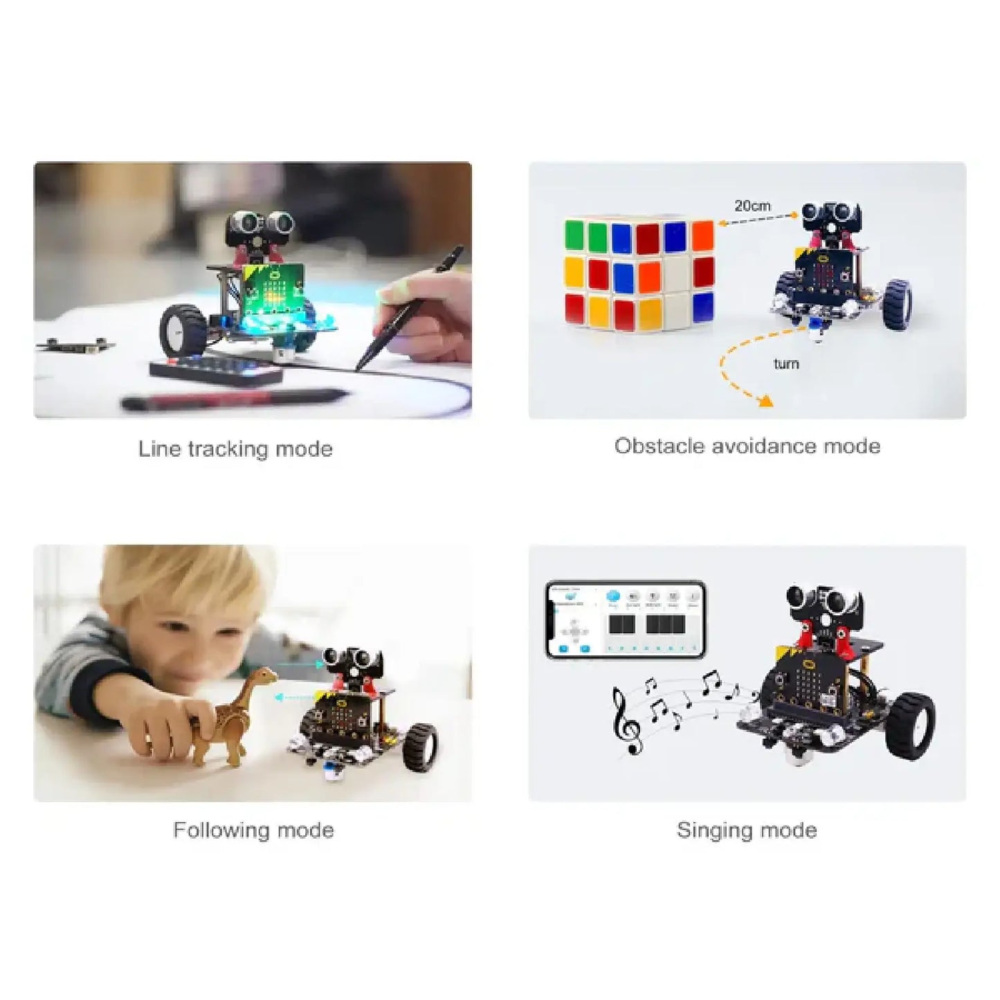 Micro:bit Smart Robot Car BitBot – IR & App Control | 2WD RC Kit V2/V1.5