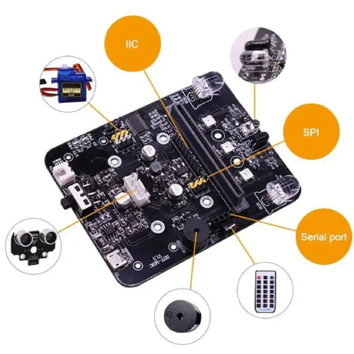 Micro:bit Smart Robot Car BitBot – IR & App Control | 2WD RC Kit V2/V1.5