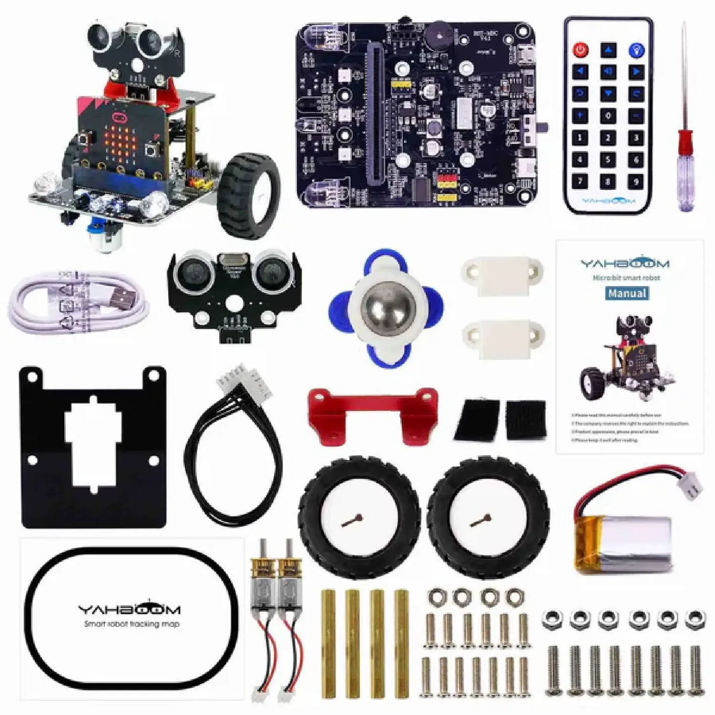 Micro:bit Smart Robot Car BitBot – IR & App Control | 2WD RC Kit V2/V1.5