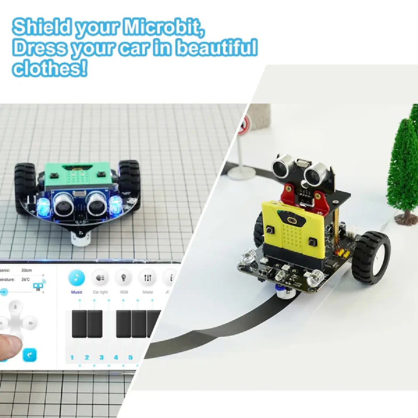 Yahboom Micro:bit New Silicone Case – Yellow/Green for V1.5 & V2 Boards