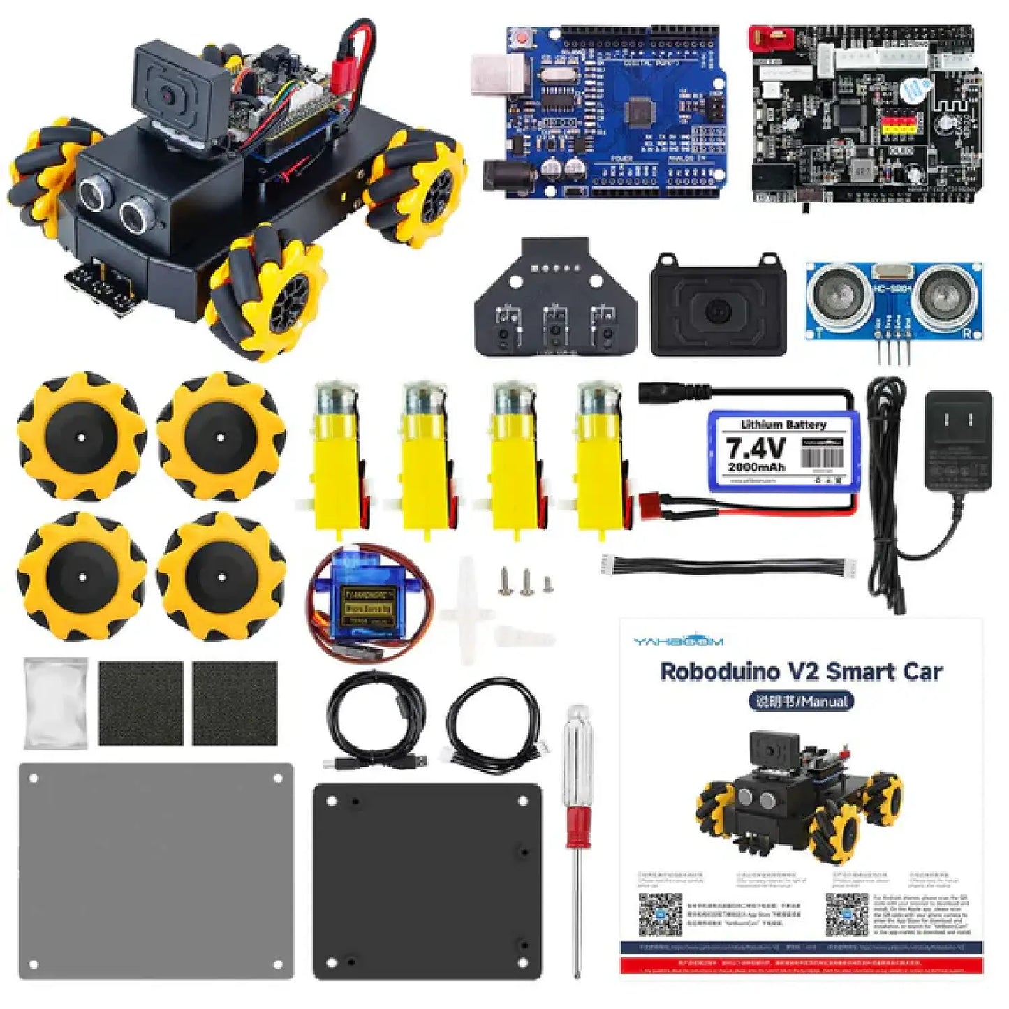 Roboduino V2 AI Vision Smart Car with ESP32 WiFi Camera for Arduino UNO