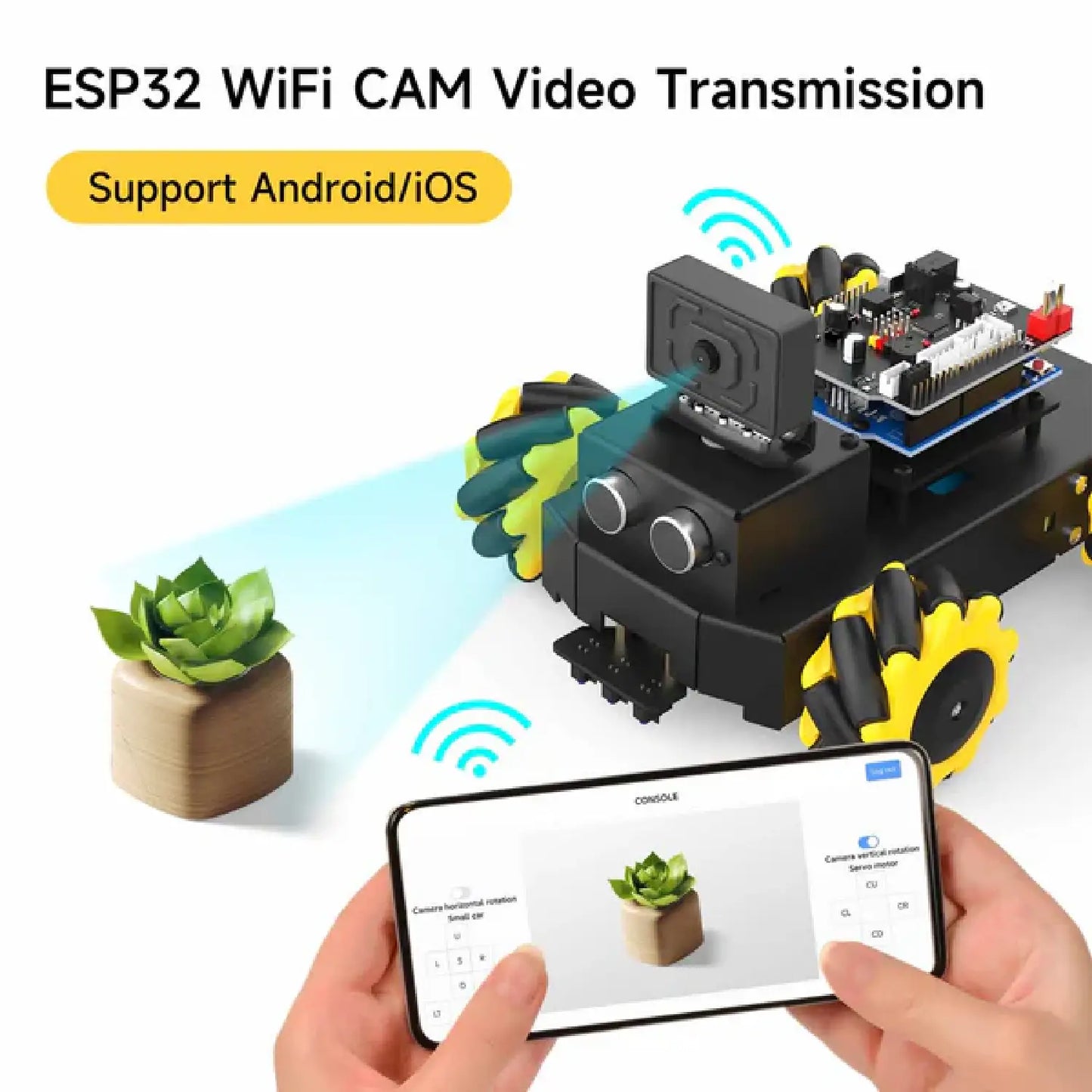 Roboduino V2 AI Vision Smart Car with ESP32 WiFi Camera for Arduino UNO