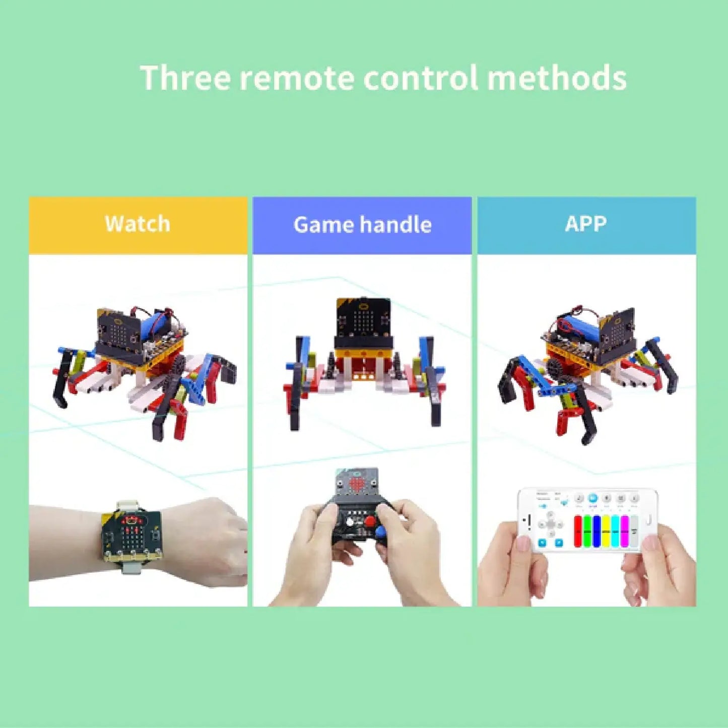 Yahboom Programmable Spider:bit Robot for Micro:bit V2/V1.5 – 3 Versions