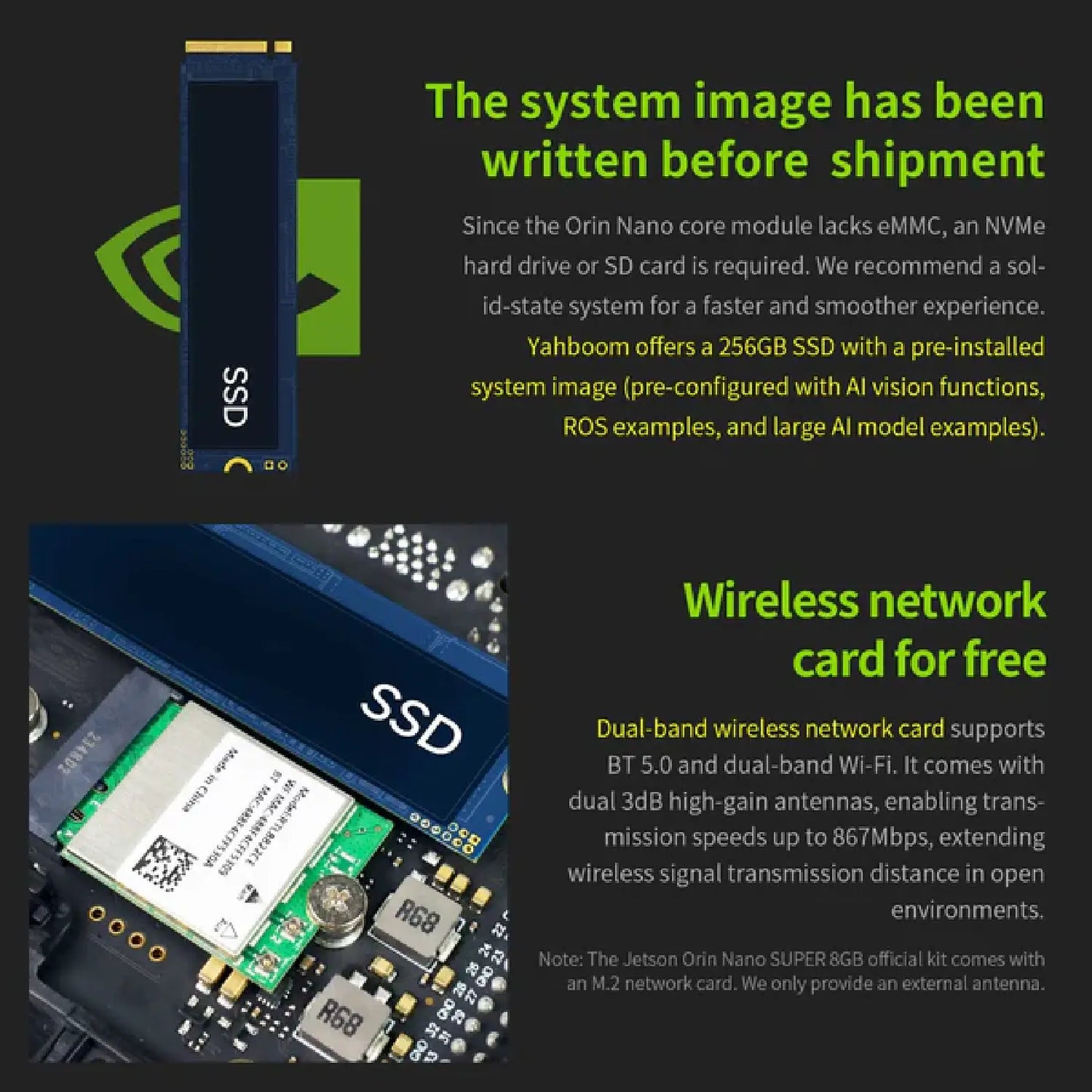 Yahboom Jetson Orin Nano Developer Kit (4GB/8GB | Official & SUB Versions) – Edge AI & Robotics Power Kit