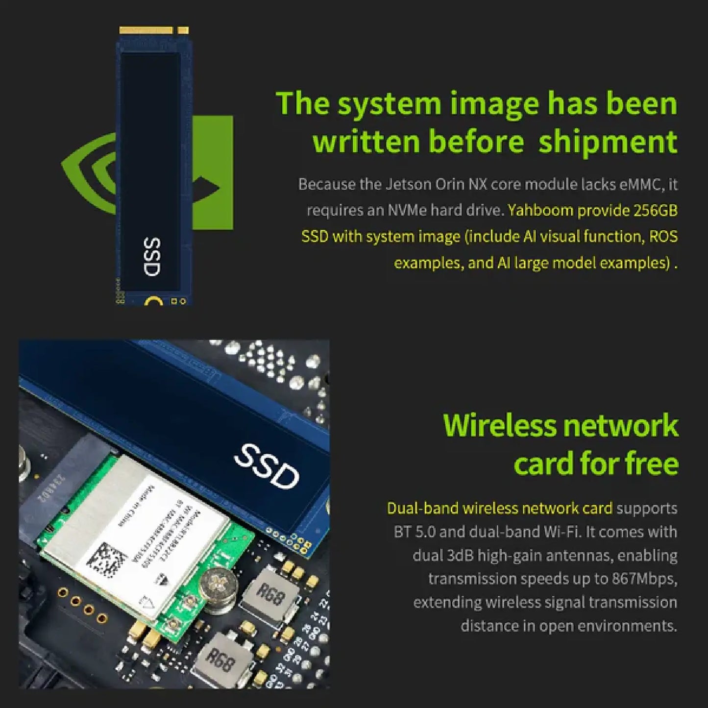 Yahboom Jetson Orin NX SUPER Developer Kit 8GB/16GB RAM (117TOPS/157TOPS)