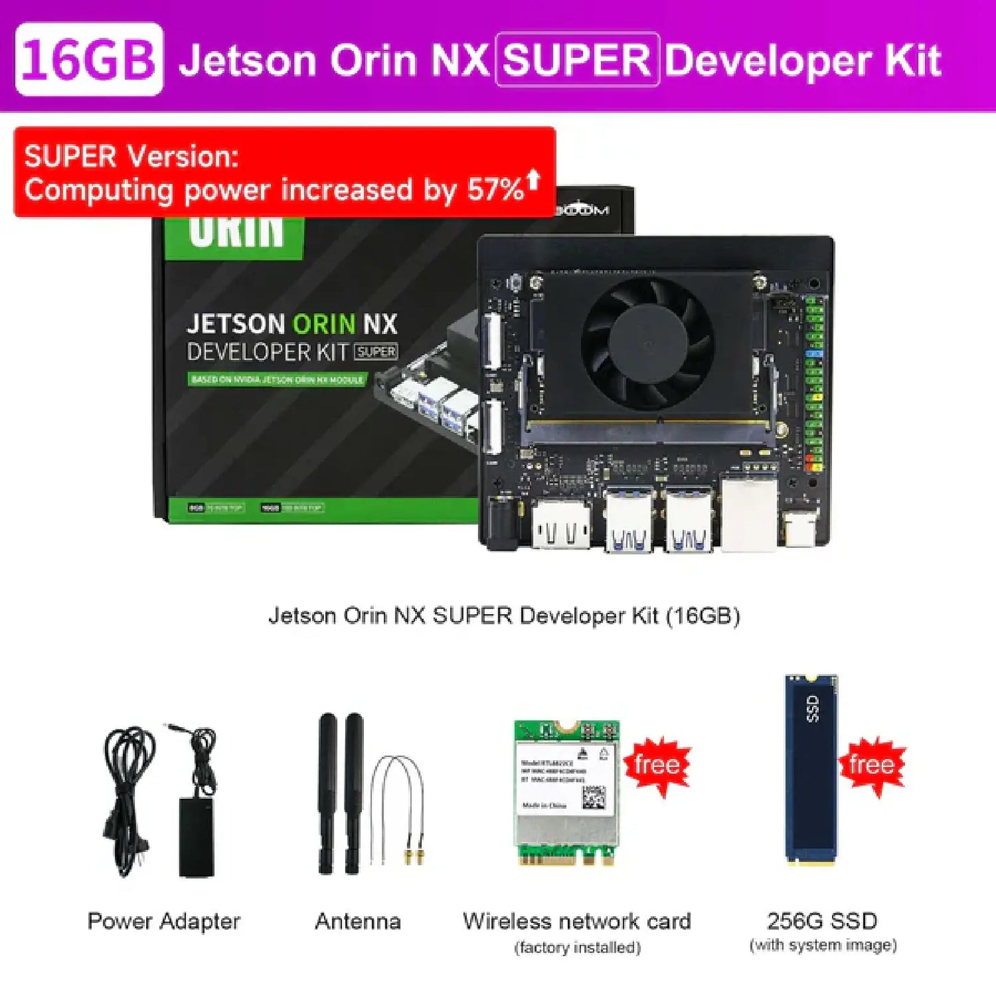 Yahboom Jetson Orin NX SUPER Developer Kit 8GB/16GB RAM (117TOPS/157TOPS)