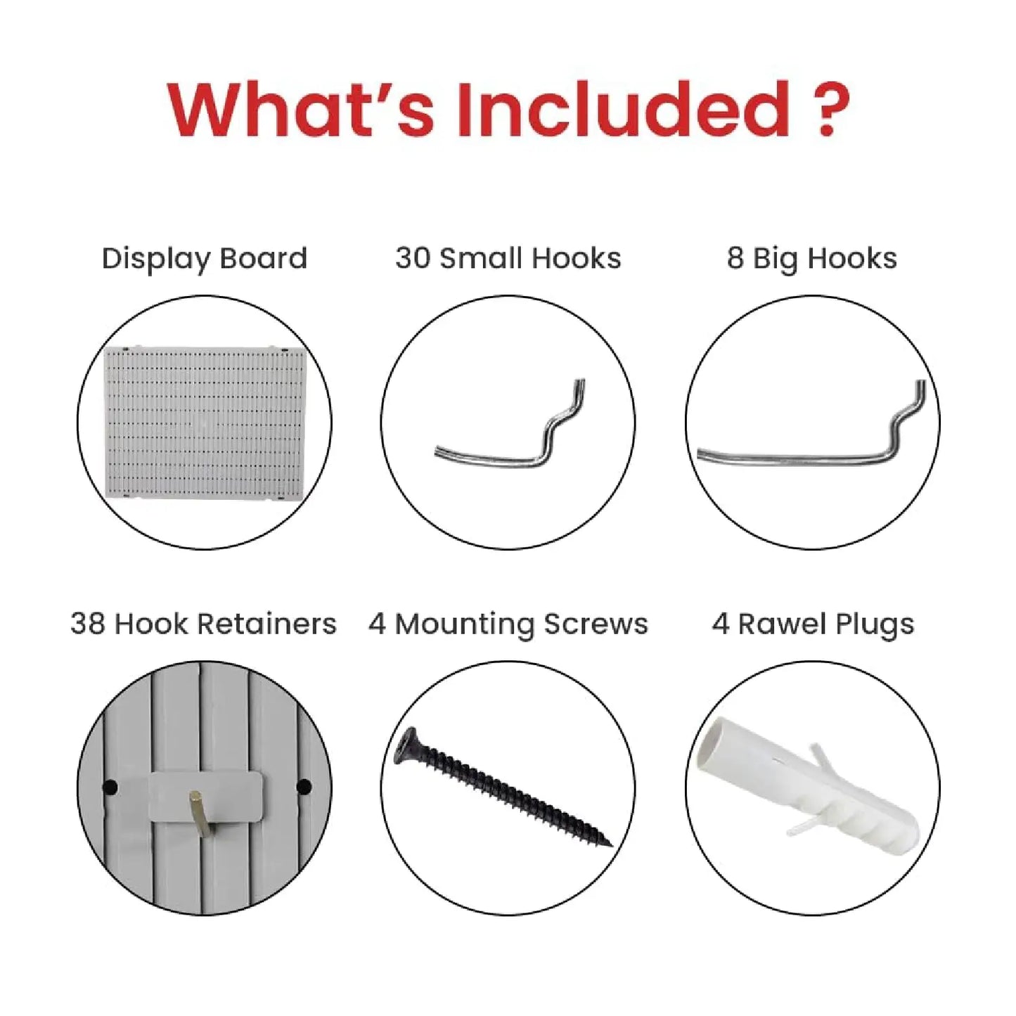 Pegboard Wall Mount for Garage, Office, Workshop, Factory, Kitchen, Shop & Home DIY Organization - RS8845