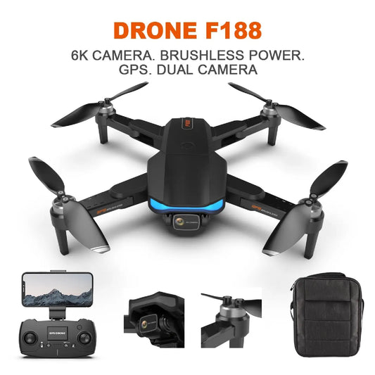 F188 5G/GPS Drone – 6K HD Camera, Brushless Motor & 35min Flight Time - RS8709