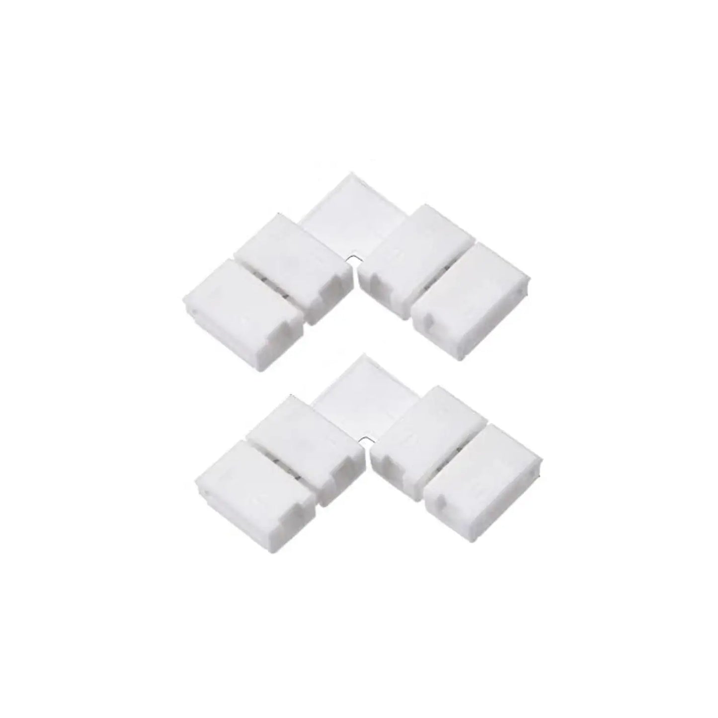 8mm 2-Pin LED Strip Connector Solderless Quick Connect For Single Color LED Strip Pack of 2 - RS4335
