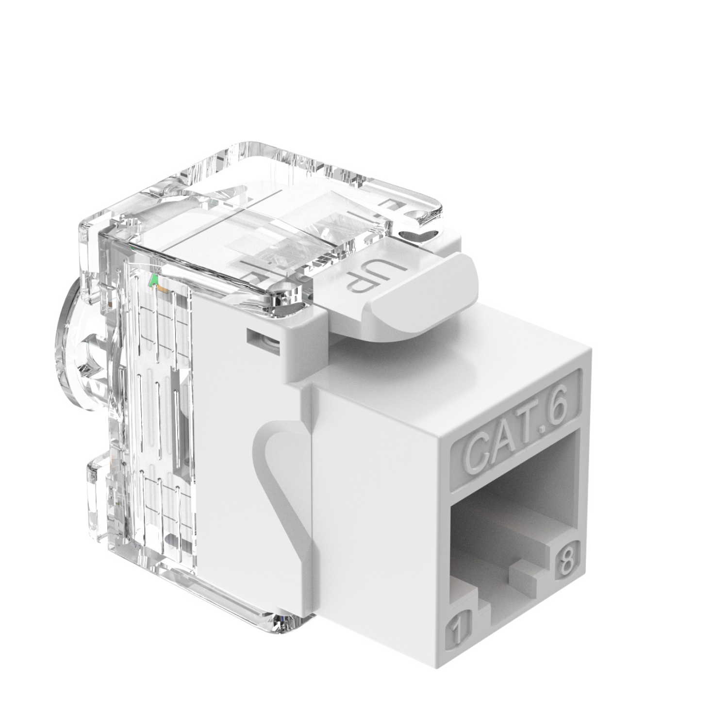 Cat6 180° Mini Toolless Keystone Jack