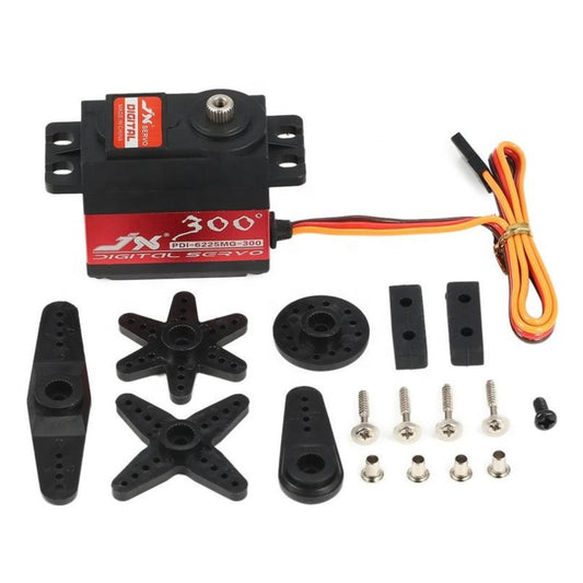 JX Servo PDI-6225MG-300° Digital Servo 25KG High Torque 300° Metal Gear Digital Servo for RC Car, Robotics, and Industrial Use