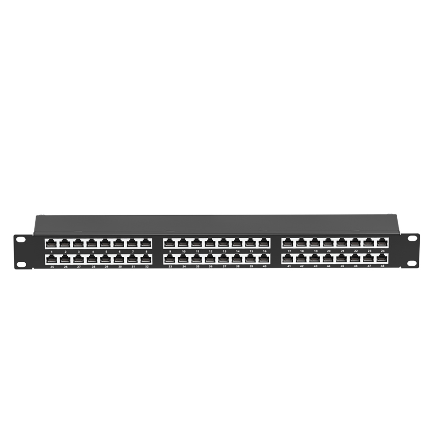 1U 48-Port Shielded Keystone Patch Panel