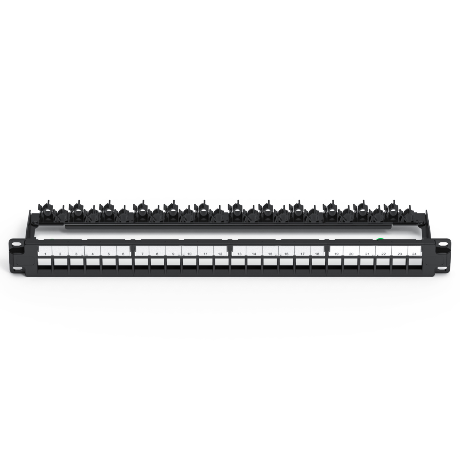 1U 24-Port UTP Patch Panel With Back Bar