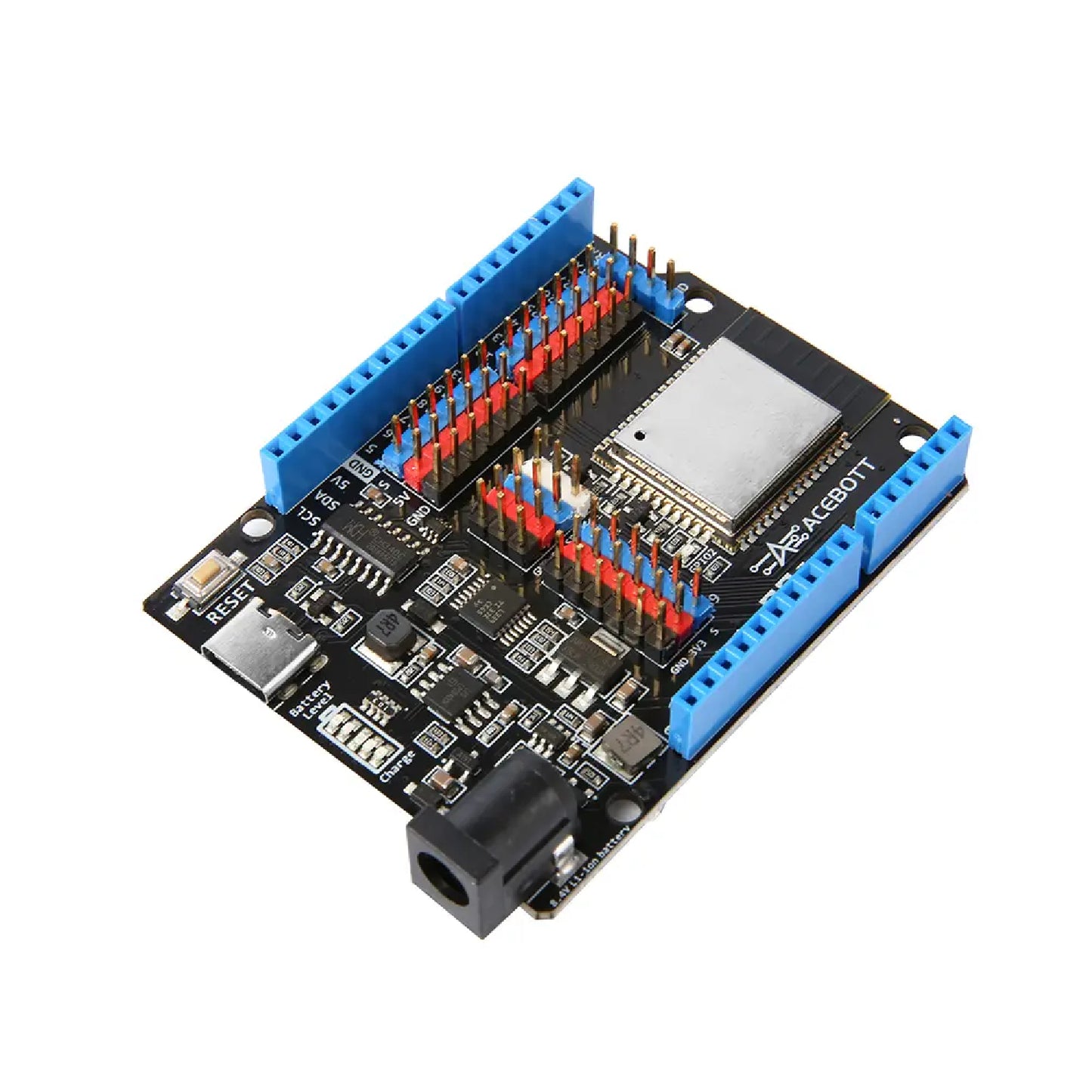 ACEBOTT ESP32 Max V3.0 Controller Board High-Performance 240MHz Dual-Core, Onboard WiFi/Bluetooth, 34 GPIO & Built-in Battery Management