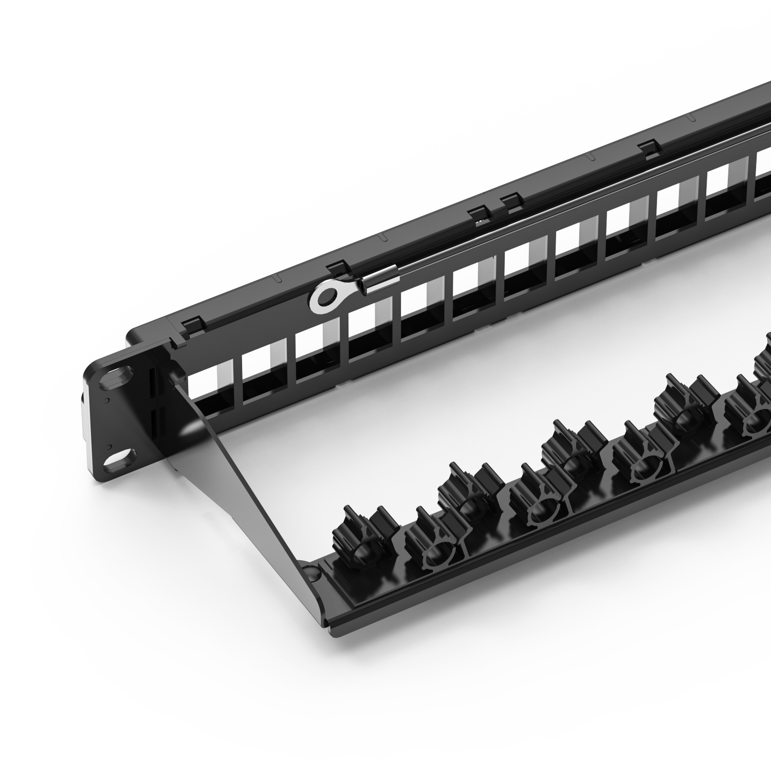 1U 24-Port UTP Patch Panel With Back Bar