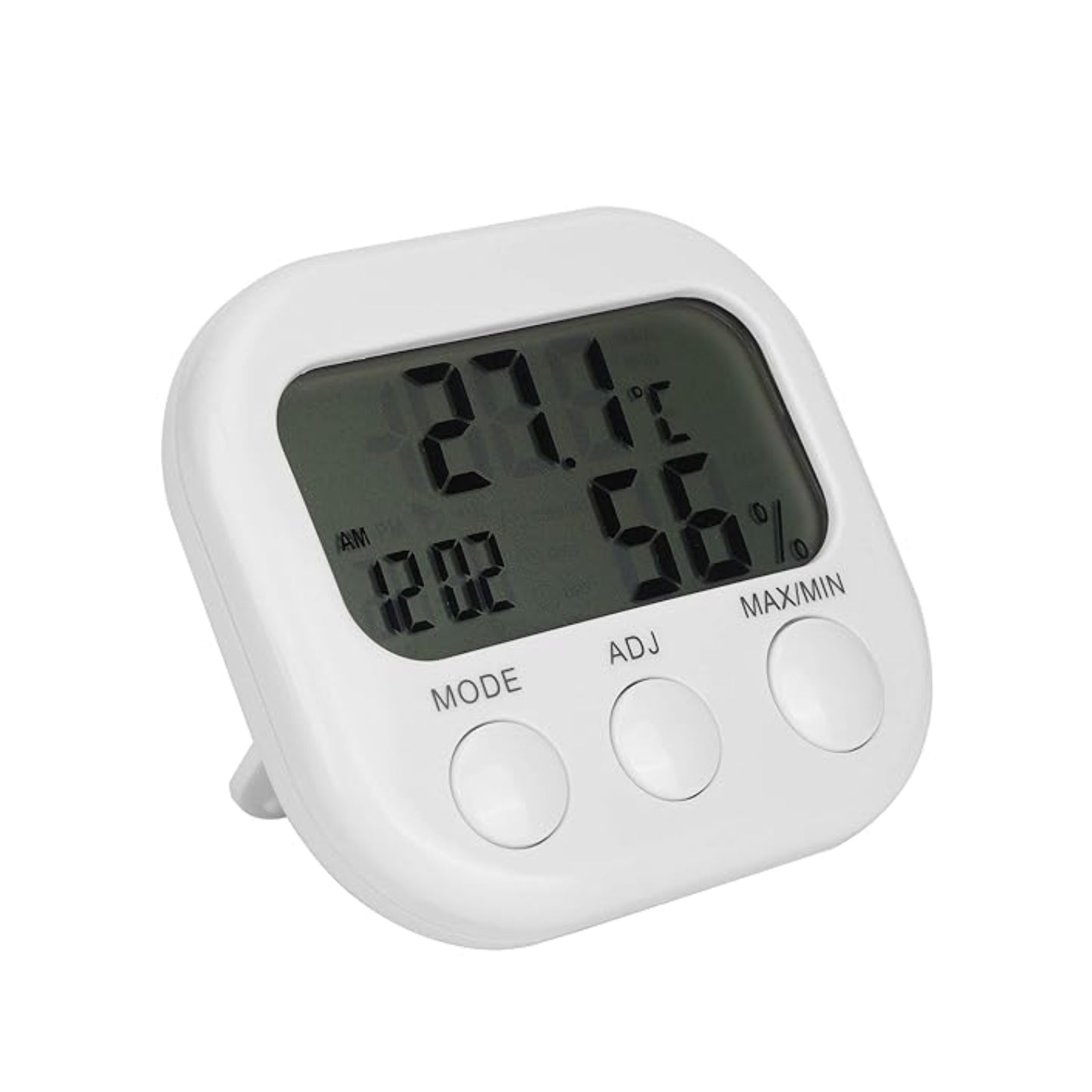 Digital Indoor Thermometer Hygrometer Clock With LCD Temperature & Humidity Monitor