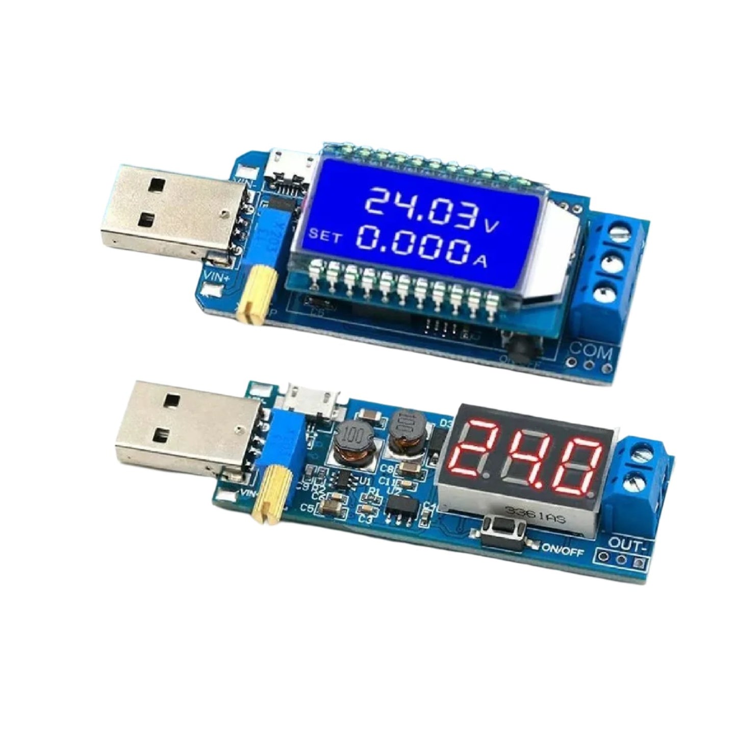 DC-DC 5V To 3.5V-12V Adjustable Boost Buck Converter USB Step-Up/Down Power Supply Module - 1.2V-24V Boost Buck Converter USB Power Supply LCD Power Supply - RS2541