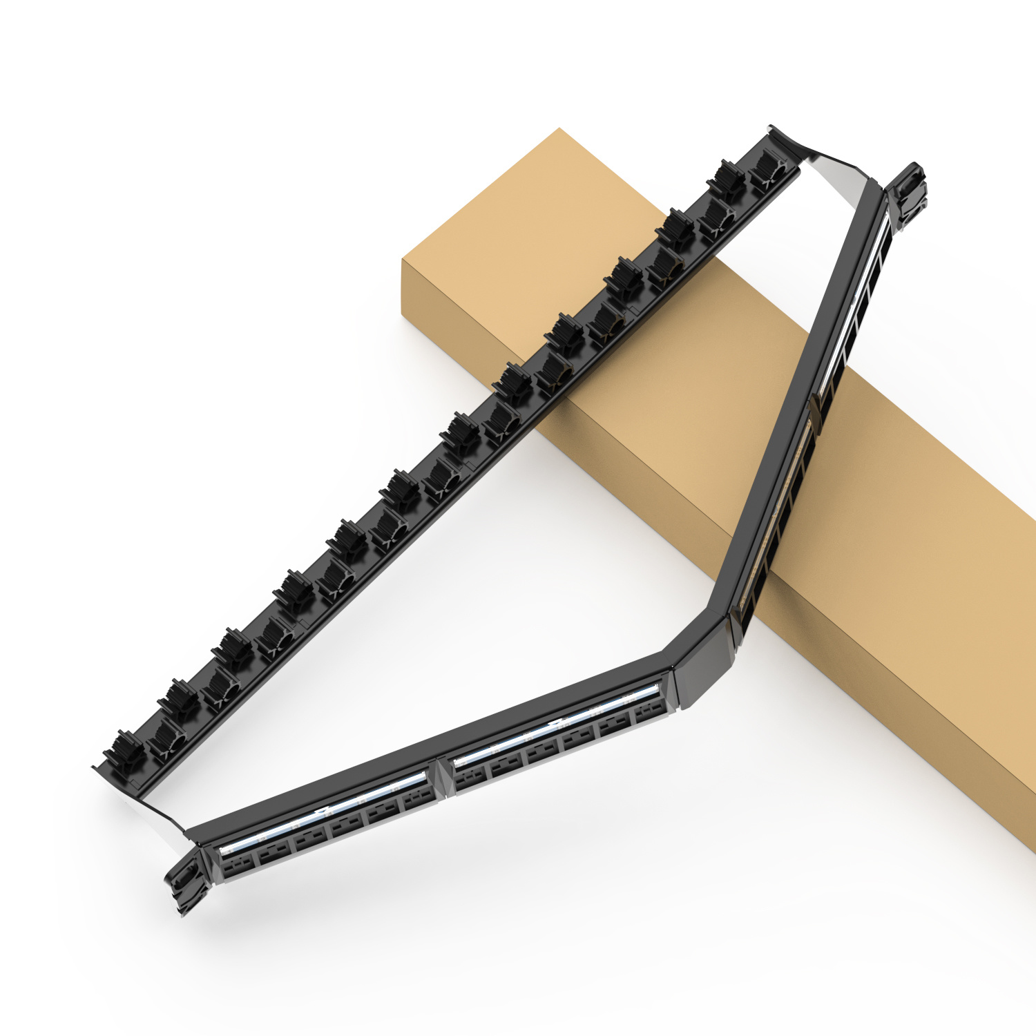 1U 24-Port Angled UTP Patch Panel