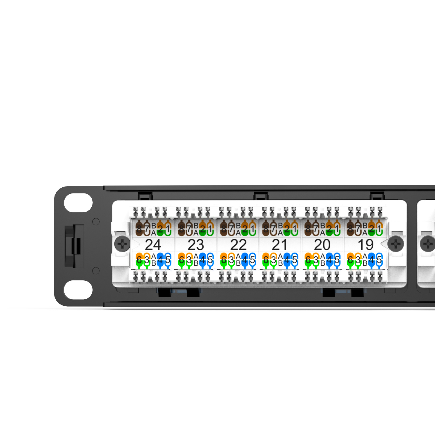 1U 24-Port UTP Keystone Patch Panel