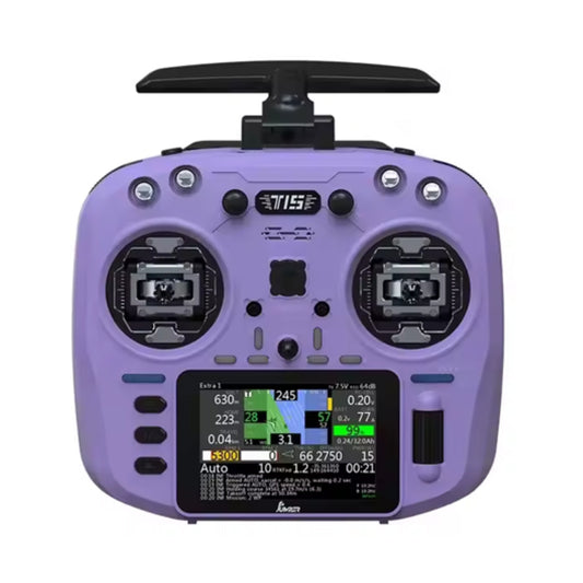Jumper T15 Advanced ELRS 2.4GHz Radio Controller Precision Hall Gimbals, 3.5-inch Touchscreen, EdgeTX Compatible for FPV Drone Piloting - Cold Purple - RS8564