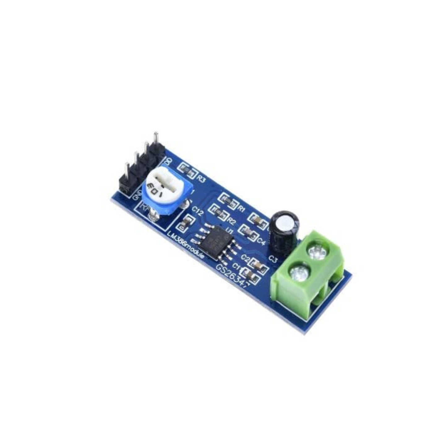 LM386 Audio Amplifier Module With Adjustable Gain Volume Control Potentiometer For Arduino Raspberry Pi DIY Electronics Projects - RS4842