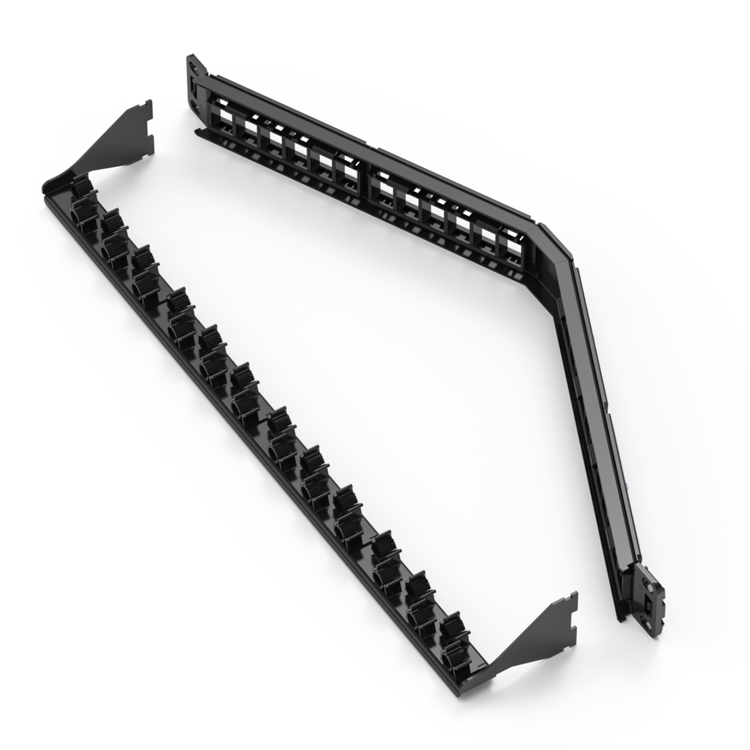 1U 24-Port Angled UTP Patch Panel