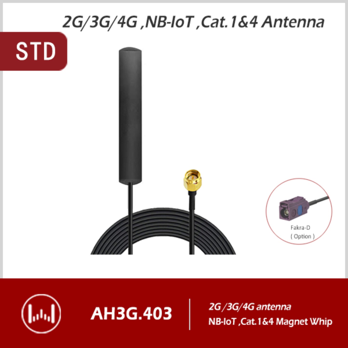 AntennaHome AH3G.403 NB-IoT Antenna High Performance 2G/3G/4G NB-IoT Plaster Antenna For Optimal Signal Strength and Reliable IoT Device - RS7377