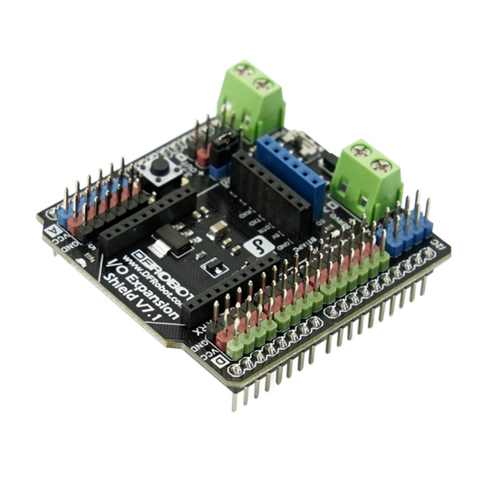DFRobot Gravity: IO Expansion Shield For Arduino V7.1 With Color-Coded Headers And 3.3V 5V Switch For Arduino Sensor Prototyping