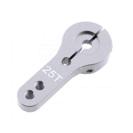 Aluminum 25T Servo Horn Arm - High-Strength Silver Anodized Metal for RC Cars, Airplanes, and Robotics