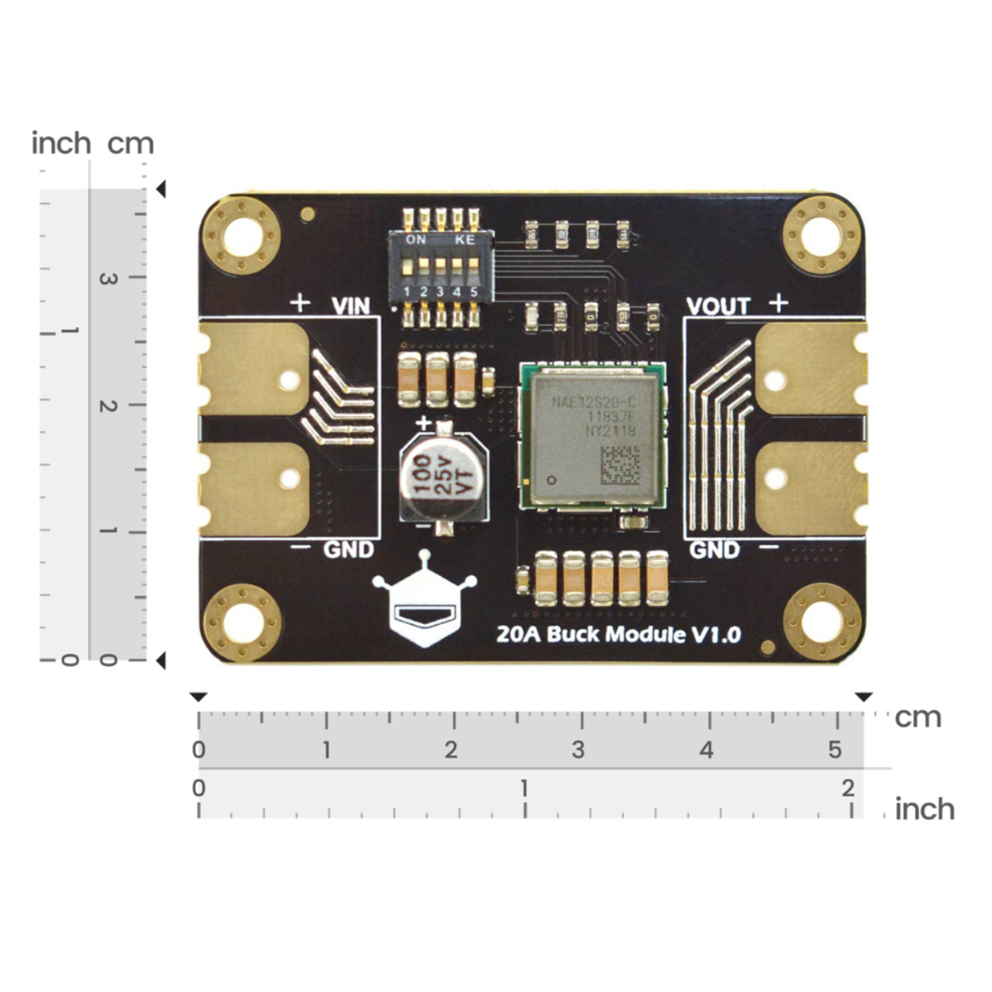 DFRobot 60W Adjustable DC-DC Buck Converter Module High Power 60W Buck Converter With Over Current Protection - RS7636