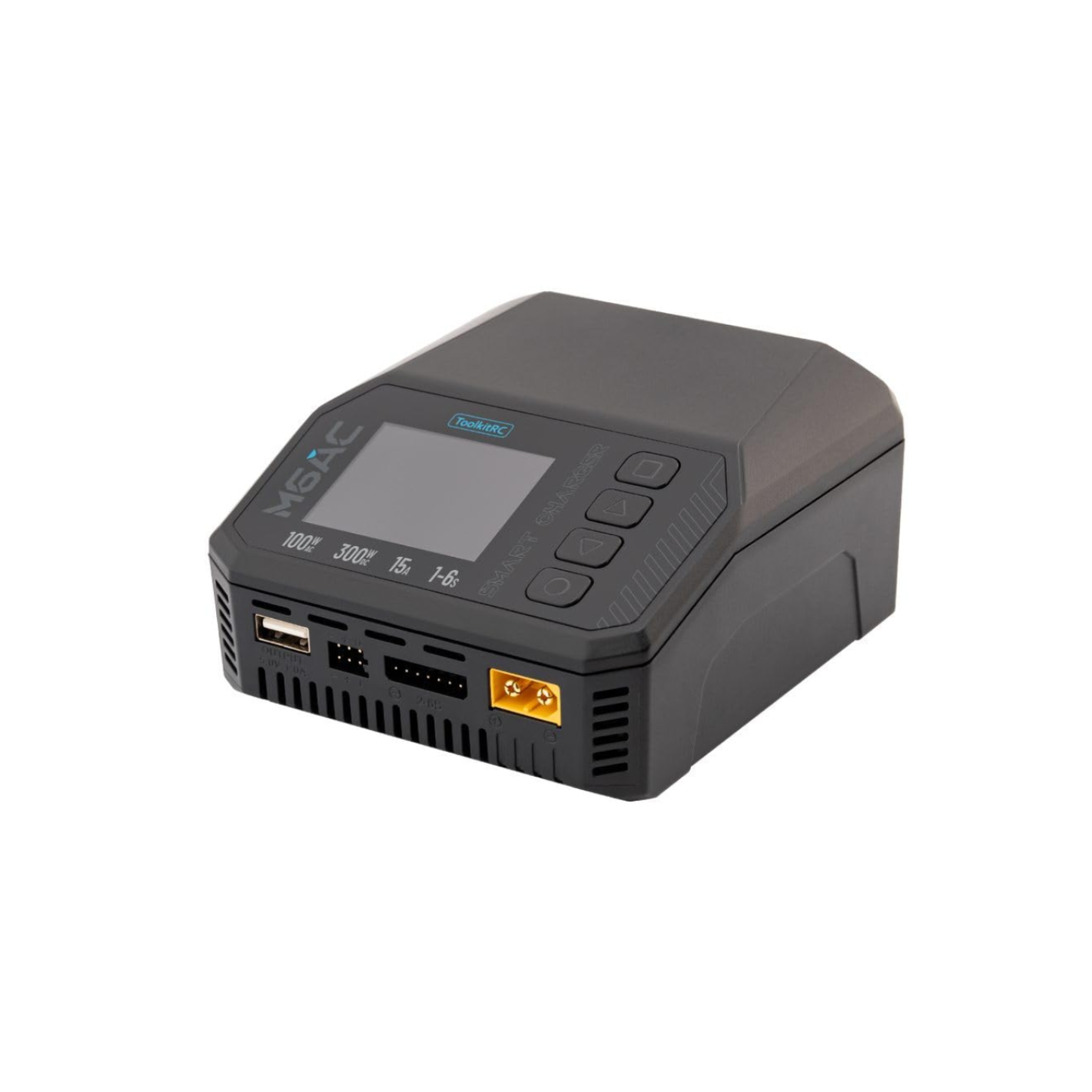 ToolkitRC M6AC Battery Charger 150W AC / 300W DC 15A 1-6S Compact Smart Charger With XT60 and USB Ports For LiPo LiHV Life Lion NiMh Pb Batteries