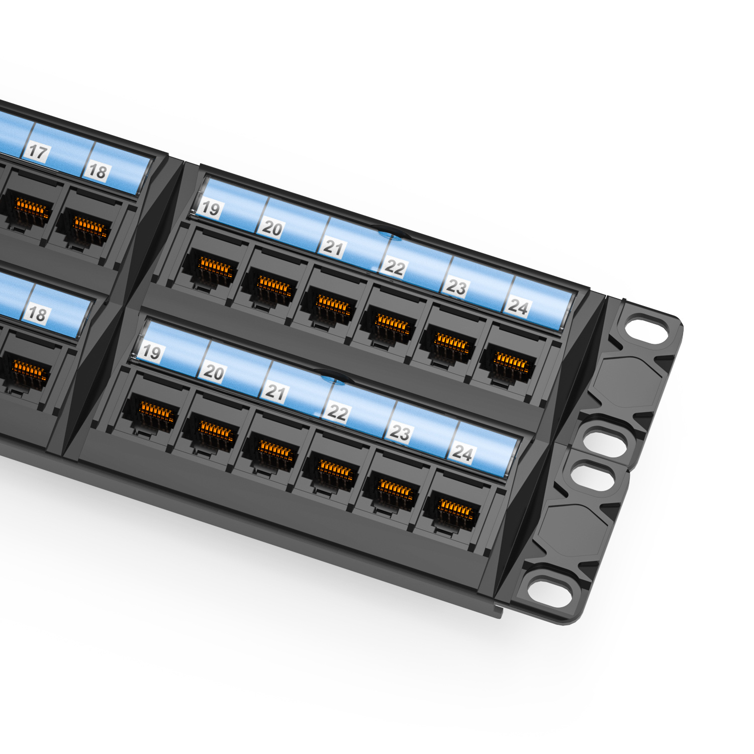 2U Rack‑Mount Cat5e Patch Panel 48‑Port