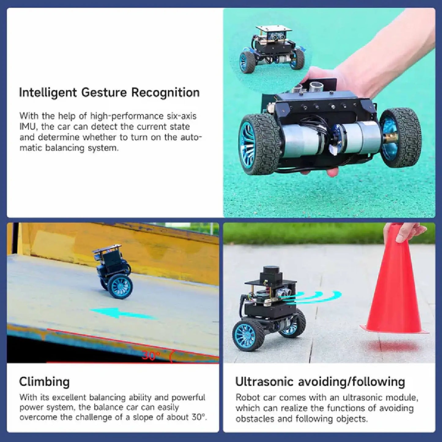 STM32 Self-Balancing Robot Car Kit – AI, LiDAR, Ultrasonic, Infrared & App Control (Pre-Assembled Robotics Kit)