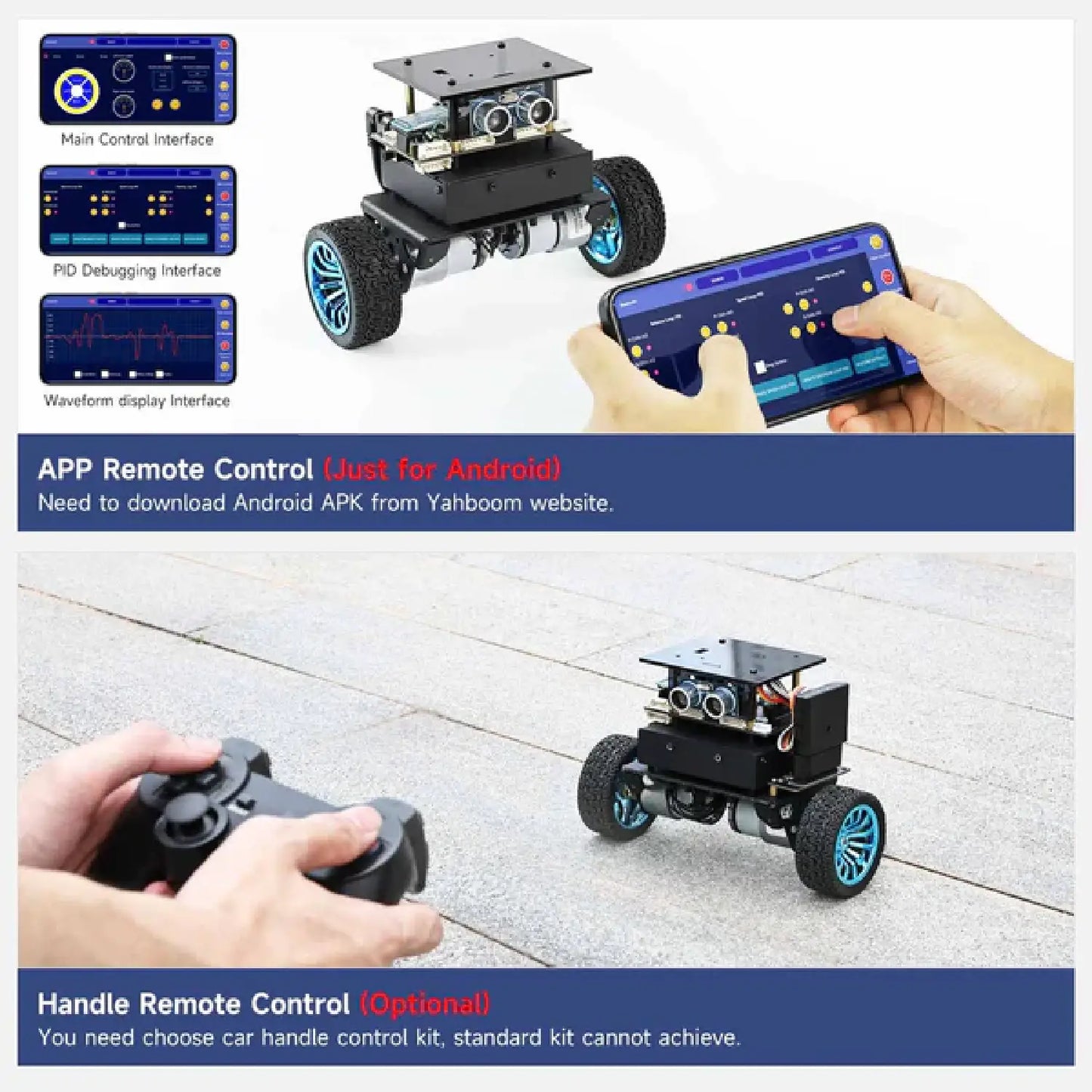 STM32 Self-Balancing Robot Car Kit – AI, LiDAR, Ultrasonic, Infrared & App Control (Pre-Assembled Robotics Kit)
