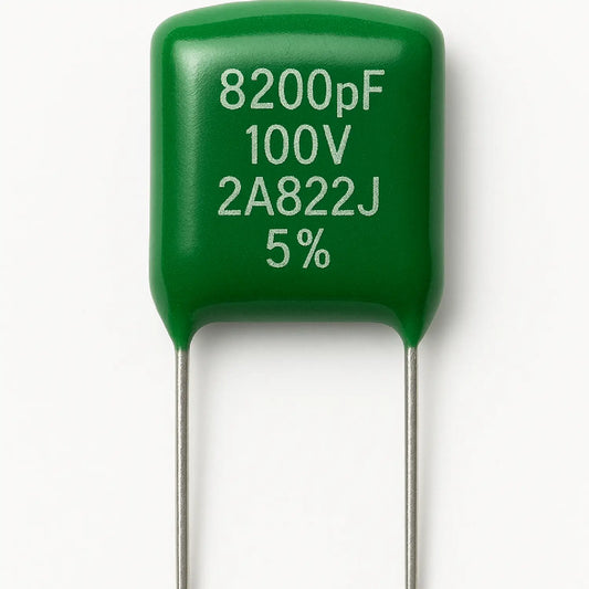 Film Capacitor 100V 2A822J 8.2nF Polyester Film Capacitor – 5% Tolerance - RS2125