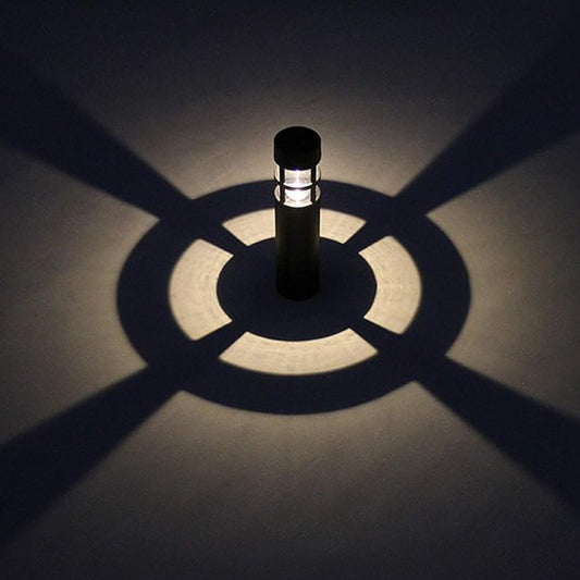 Solar Bollard Pathway LED Light Solar Garden Lights Outdoor - LED Bollard Solar Powered Path Lighting For Patio Pathway Backyard Lawn Landscaping, Pack Of 1 - RS5858