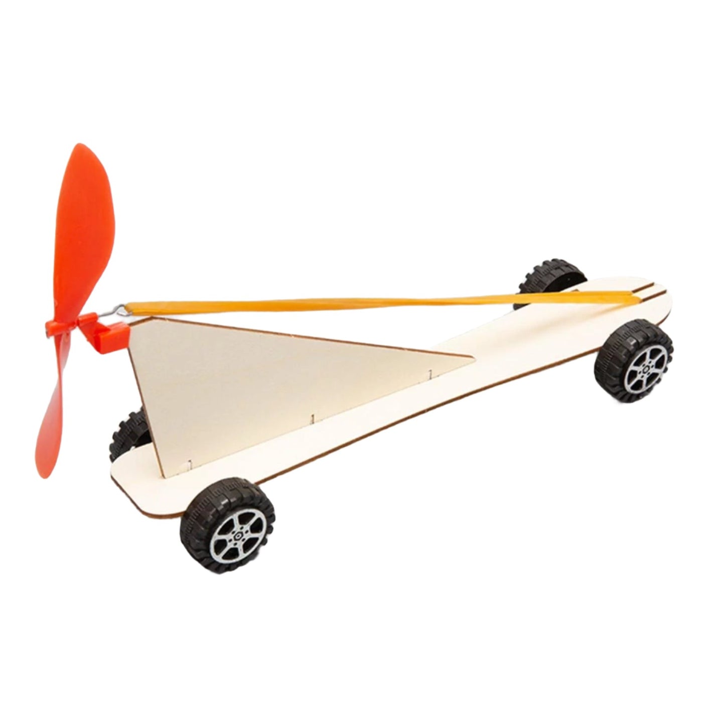 Rubber Band Car STEM Kit DIY Wooden Science Experiment Model Set Rubber Band Power Sets Educational STEM Kit For Boys Girls - RS6308