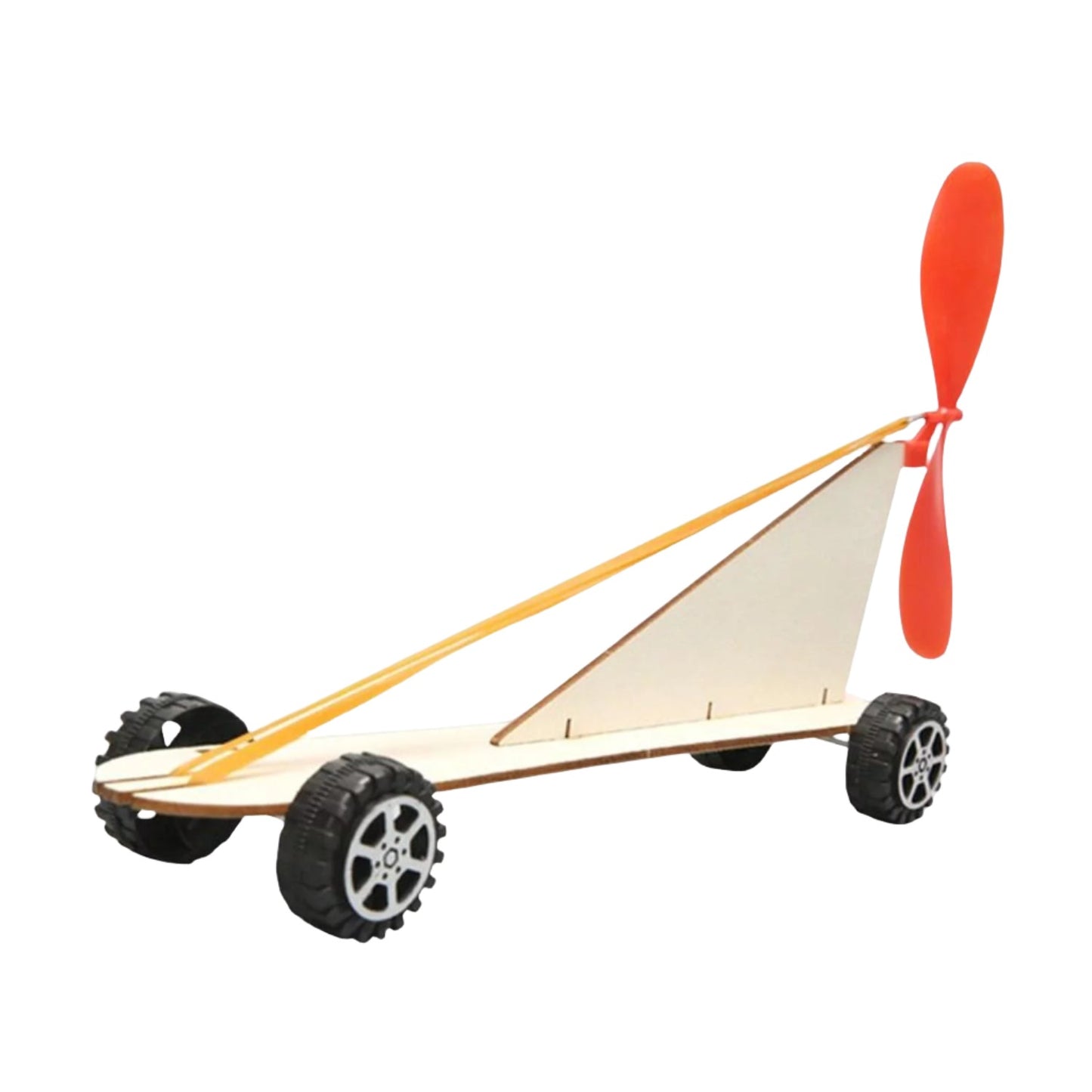 Rubber Band Car STEM Kit DIY Wooden Science Experiment Model Set Rubber Band Power Sets Educational STEM Kit For Boys Girls - RS6308