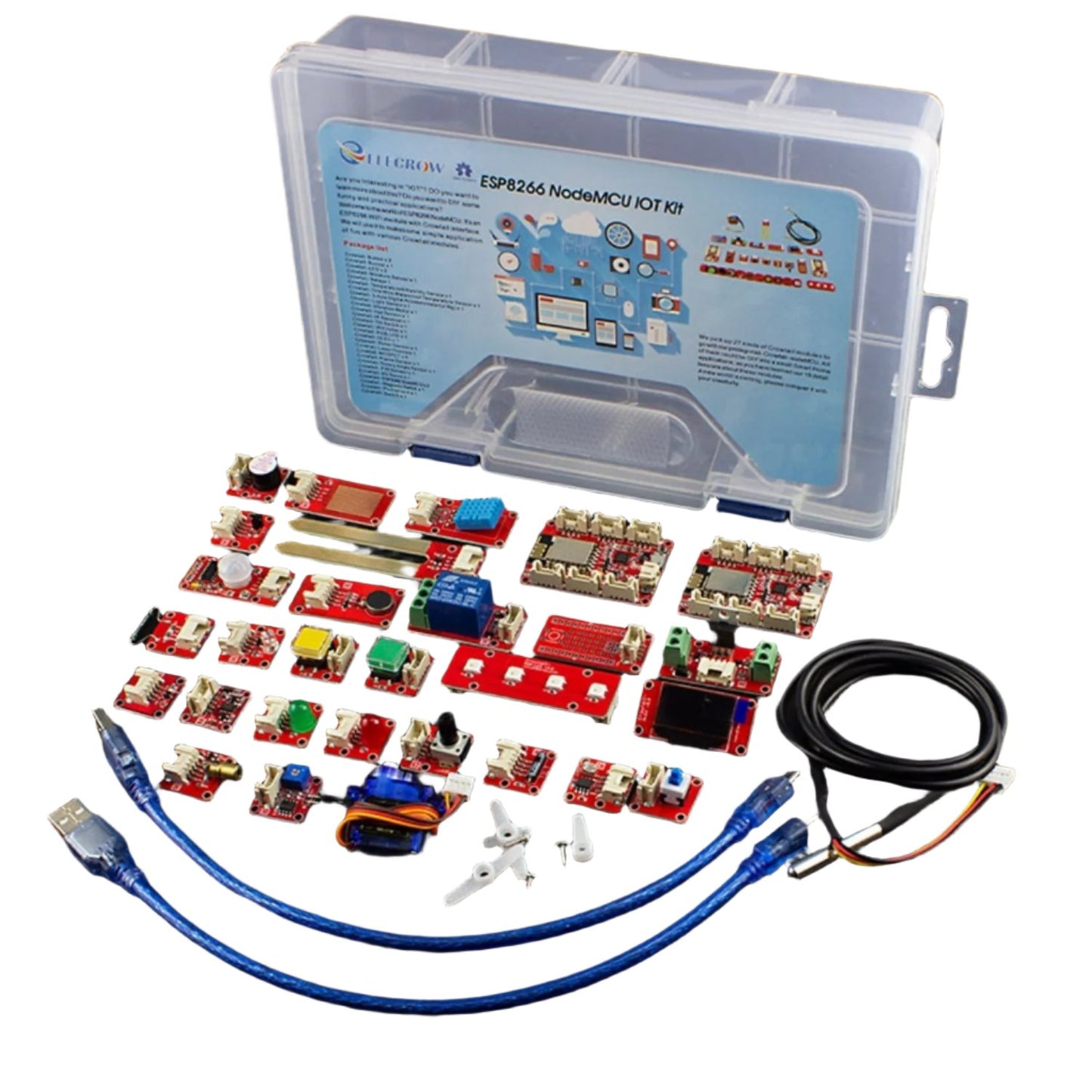 ELECROW ESP8266 NodeMCU IOT Kit All-In-One ESP8266 NodeMCU IOT Kit For Beginners - RS7063