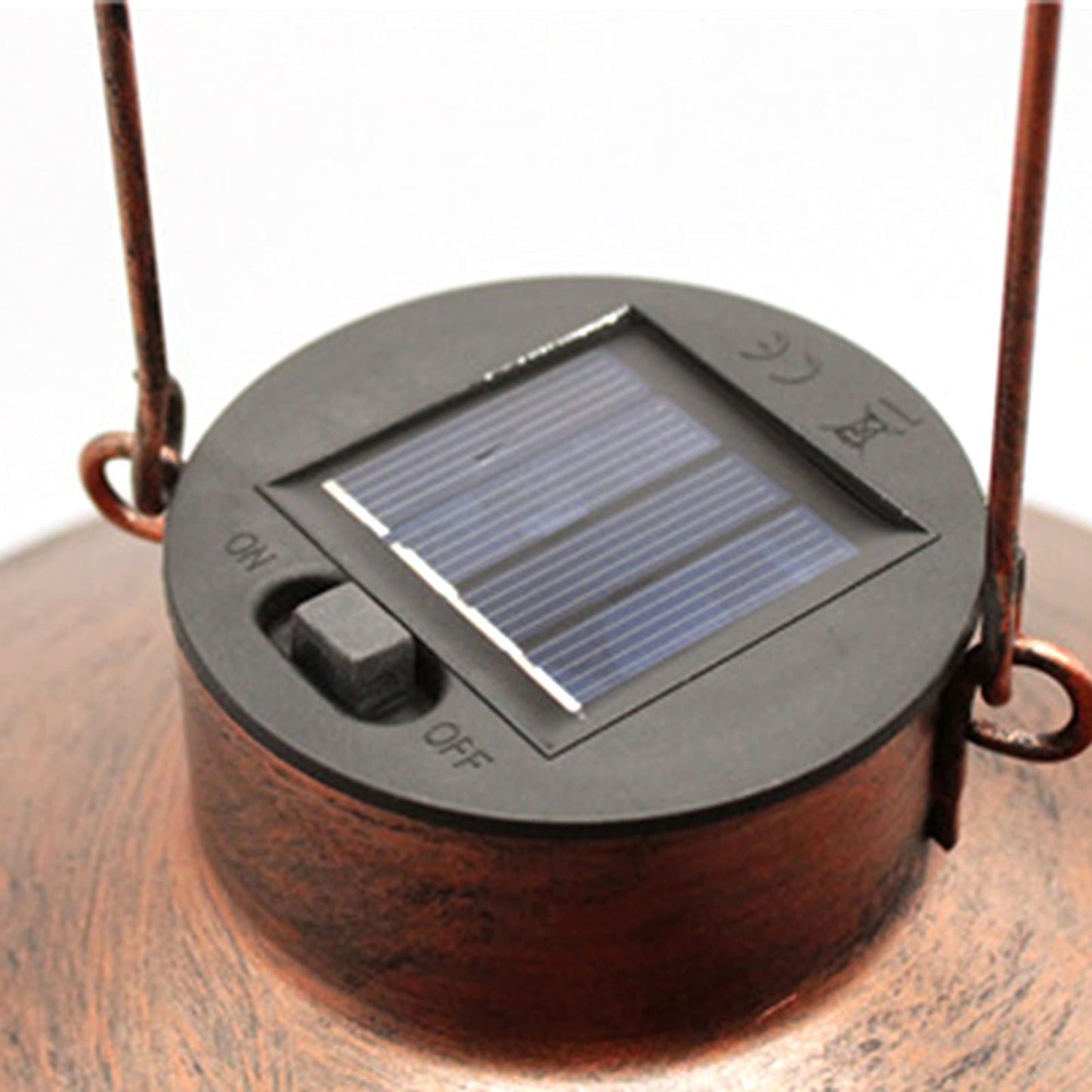 Wall Mount Hanging Solar Light Solar-Powered Hanging Lantern With Wall Mount Solar Outdoor Lights For Garden, Patio, And Fence Wireless Solar Lights - Bronze - RS6131