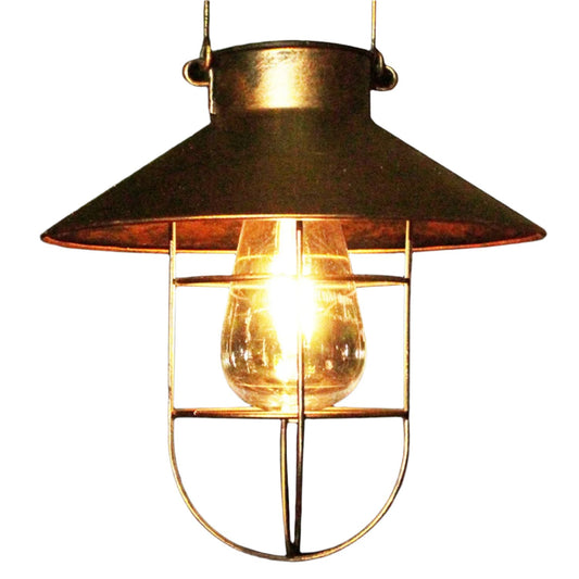 Wall Mount Hanging Solar Light Solar-Powered Hanging Lantern With Wall Mount Solar Outdoor Lights For Garden, Patio, And Fence Wireless Solar Lights - Bronze - RS6131