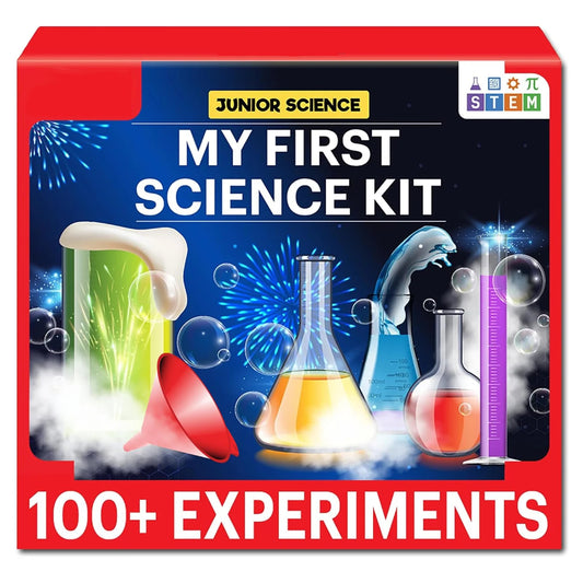 My First Science Kit 100+ Experiment Science STEM Kit STEM Toys For Boys & Girls Learning & Education Kit DIY Science Experiment Toys Hands-on learning toys Early Childhood Education Toys Craft Gift For Kids Ages 4 To 8 - RS6202
