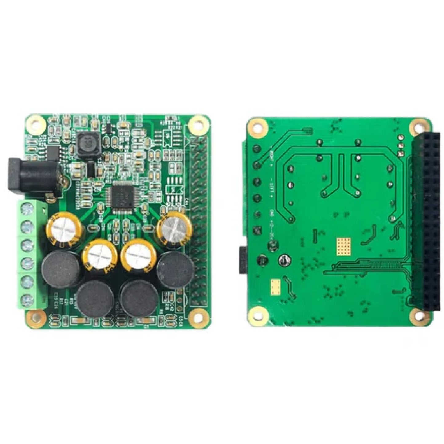 TAS5713 RPi HiFi AMP HAT Amplifier Audio Module 25W Class-D Power Sound Card Expansion Board Nichicon Capacitor Audio Expansion For Raspberry Pi 4 3 B+ Pi Zero Nichicon Capacitor - RS2808