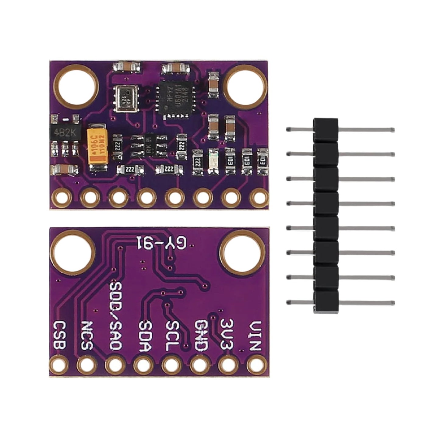 GY-91 MPU9250 + BMP280 10DOF Sensor Module: GY-91 9-Axis Accelerometer, Gyroscope, Compass, and Barometer For Robotics & Drones - RS1125