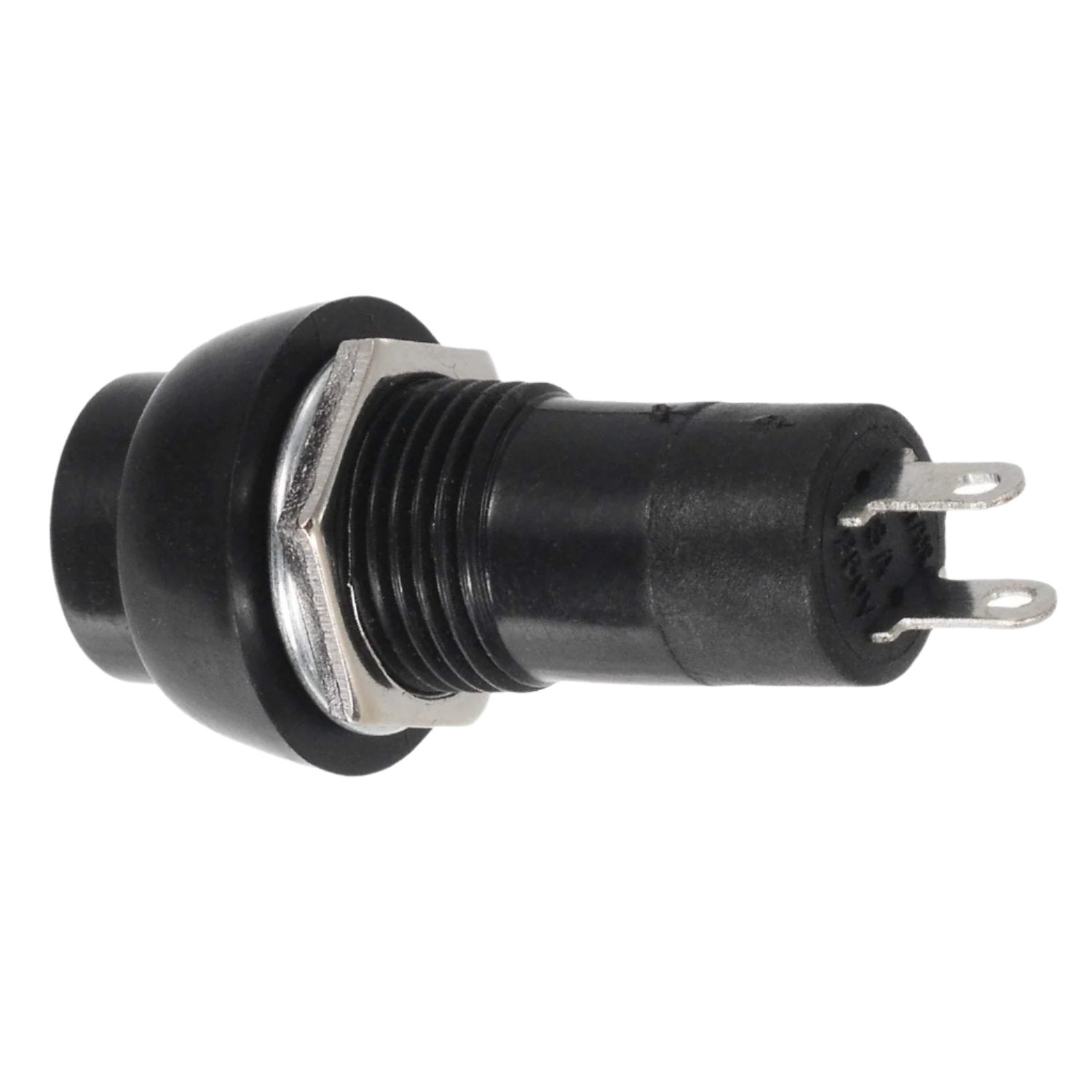 Black Self-Reset Push Button