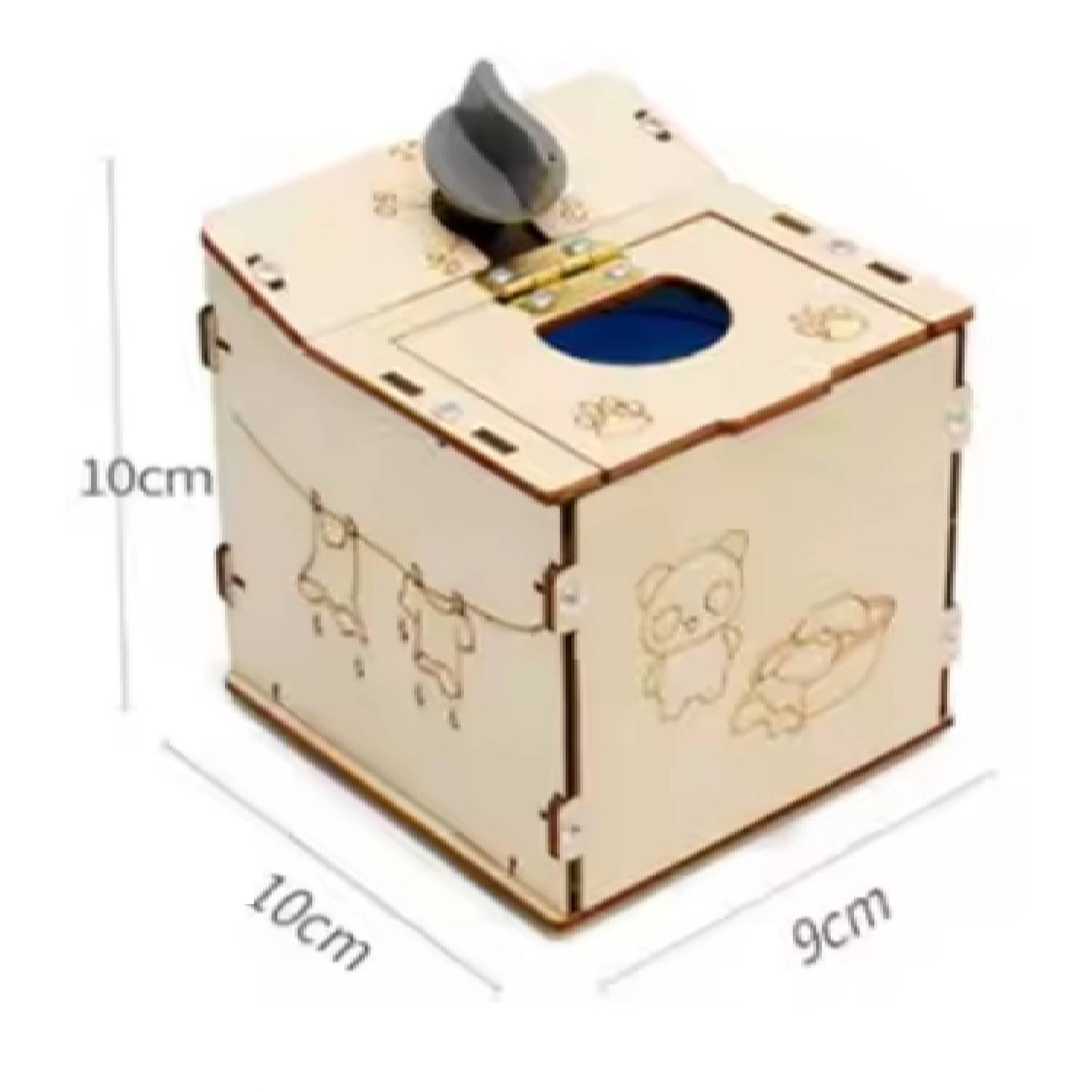 Wooden Washing Machine STEM Kit Wooden Timed Washing Machine Toy Handmade Wooden Washing Machine Science Experiment For Develop Creativity & Motor Skills - RS6482