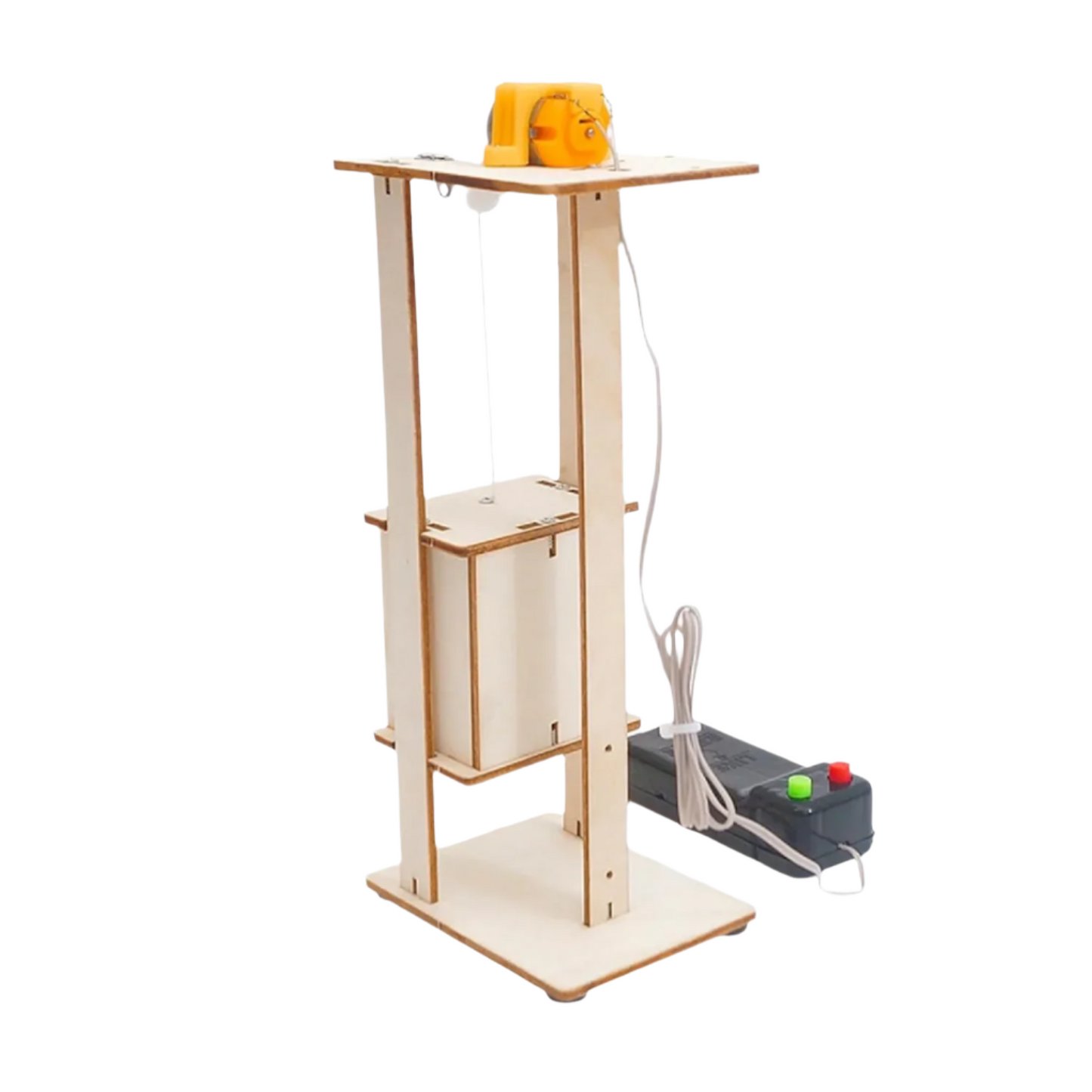 Wood Assembly DIY Electric Lift Kids Gifts Science Toys Experiment Material Kits Tool Elevator Assemble Kit For Education - RS5673